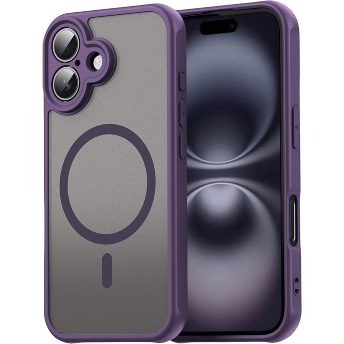 Mocaa Apple iPhone 16 Slim Anti-Shock MagSafe Hoesje Paars