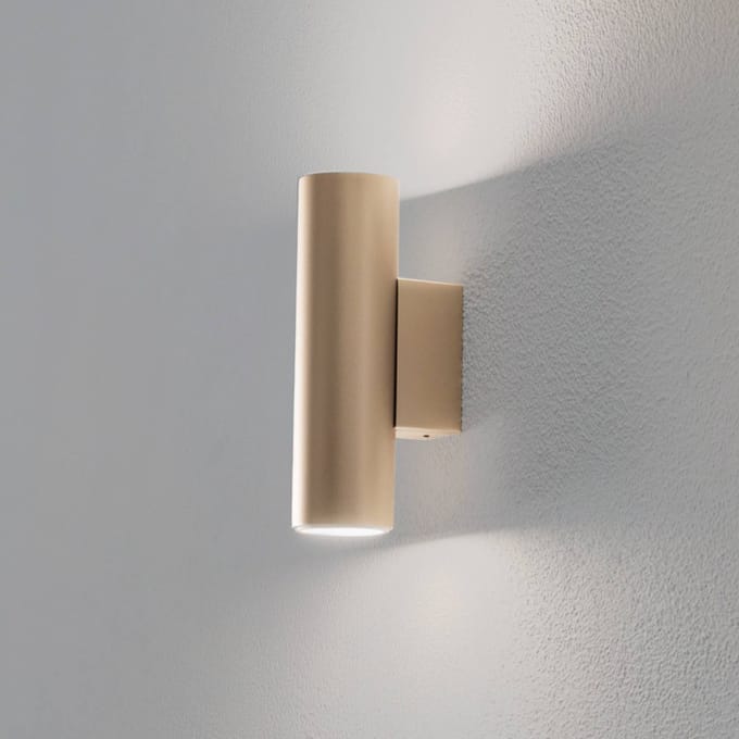 Argon Wandlamp Marion Plus, goud, GU10, staal, hoogte 18 cm