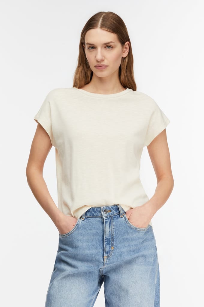 Comma  T-shirts Offwhite Taglia: 46 | Maglie Sportivi Outlet | Donna | Bianco