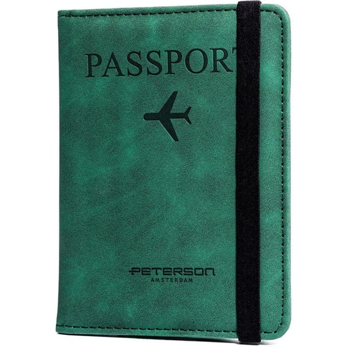Peterson - Paspoorthoes - Groen - Skóra Ekologiczna - Uniseks