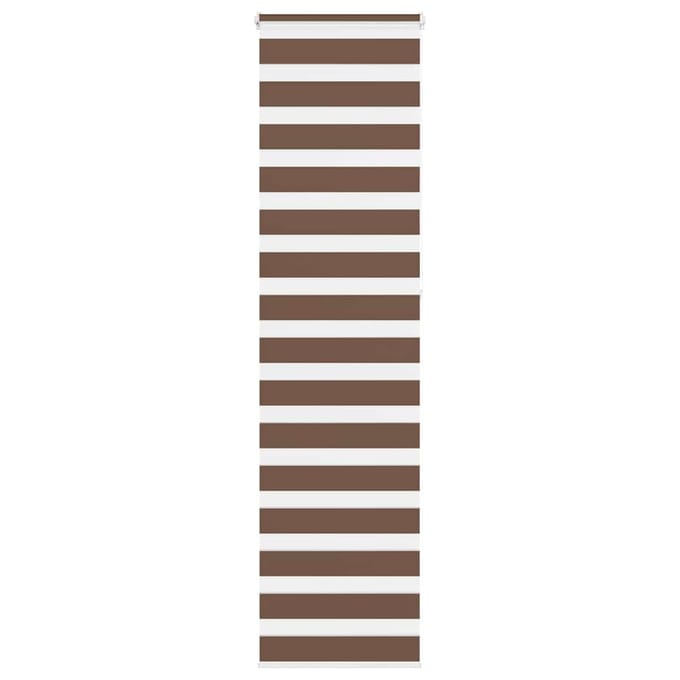 vidaXL - Zebra - rolgordijn - 60x230 - cm - stofbreedte - 55,9 - cm - polyester - bruin