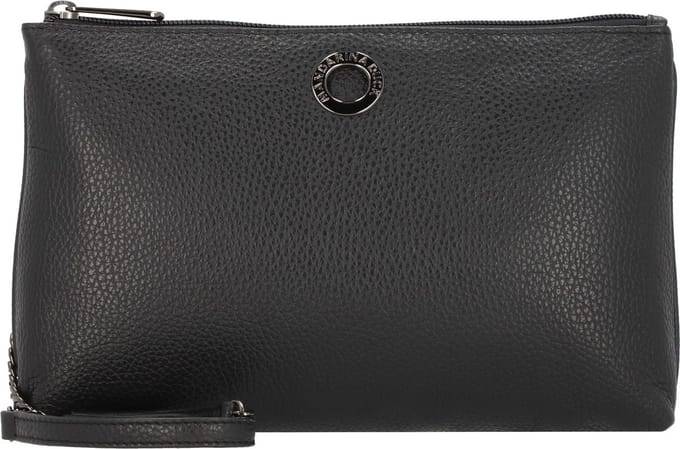 MANDARINA DUCK Leren Schoudertas Mellow Leather Crossover Bag Nero Zwart