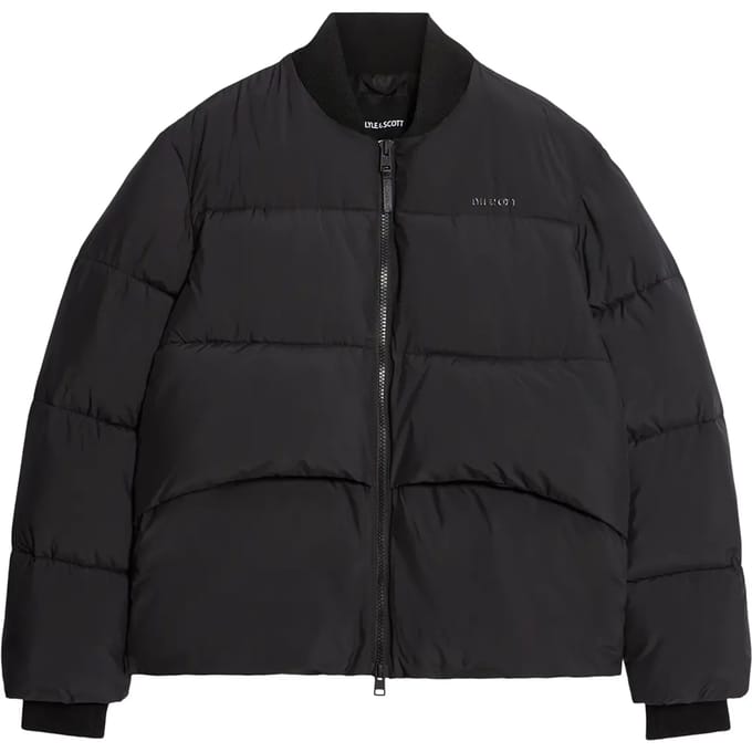 Lyle & Scott Puffer Bomber Jacket Jet Black Taglia: S | Giacche invernali Outlet | Uomo | Nero