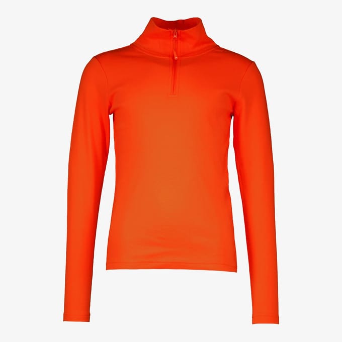 Mountain Peak kinder thermoshirt met rits oranje - Maat 152