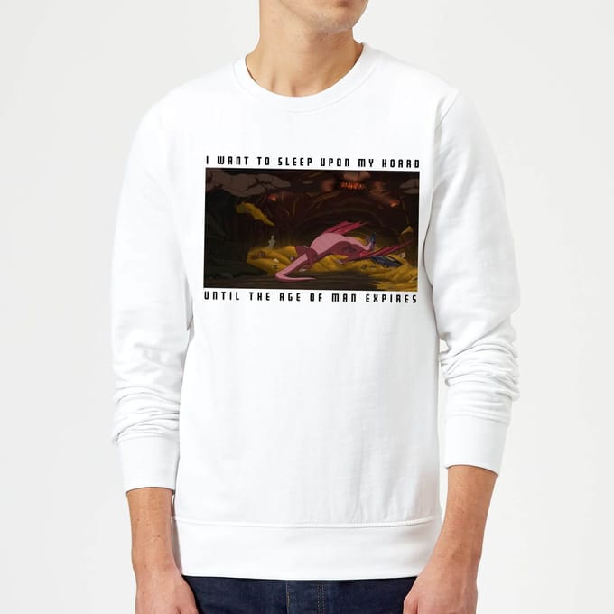 Rick and Morty I Want To Sleep Upon My Hoard Sweatshirt - White - M