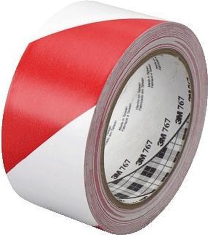 3M 767i 767RW50 PVC-plakband 764i Rood/wit (l x b) 33 m x 50 mm 1 stuk(s)