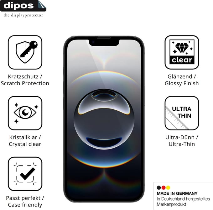 dipos – 4x Beschermfolie geschikt voor Apple iPhone 17e | Krasbestendige & heldere Screenprotector Ultra-Thin