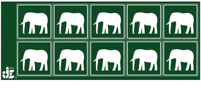 Dierentuin sticker | 5 x 5 cm - 10 stuks per vel