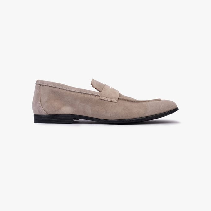 Omnio lars loafers heren stone suède