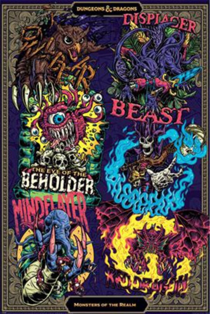 Poster Dungeons & Dragons - Monsters of the Realm 61x91,5cm