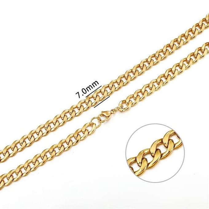 Schakelketting 7mm - goud kleur