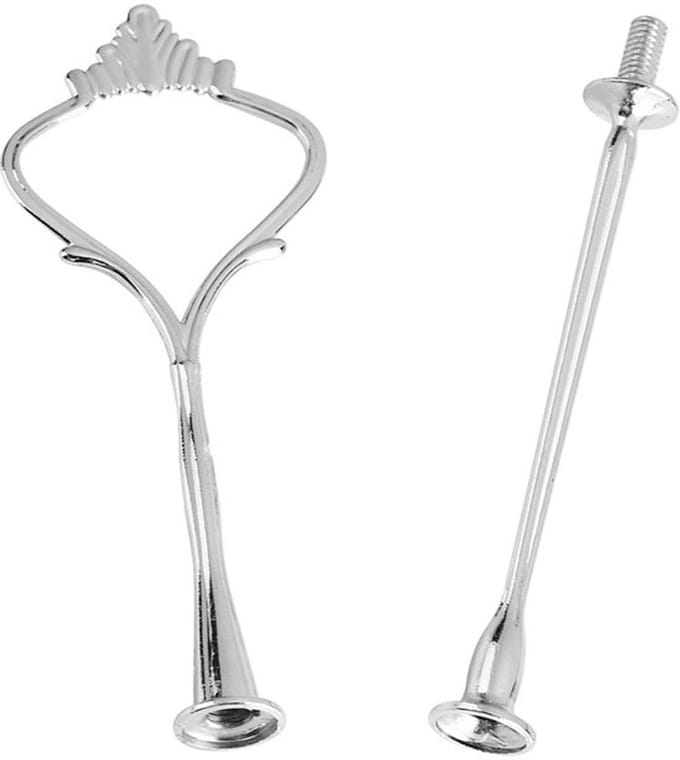 Solidchoice - Dailygoody - Tiered Rod Set - Taartstandaard - Zilveren Kroon