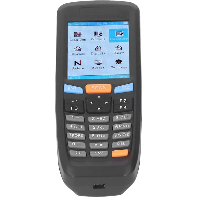 Draadloze Barcode Scanner 2.4GHZ Draagbaar 2.8 Inch Kleurenscherm 2D Barcode Lezer white