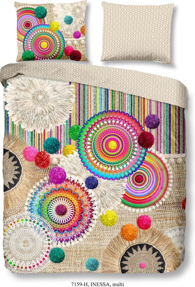 HIP dekbedovertrek mandalas - 2 persoons 200x200/220 cm - Multi - 100% Katoen satijn