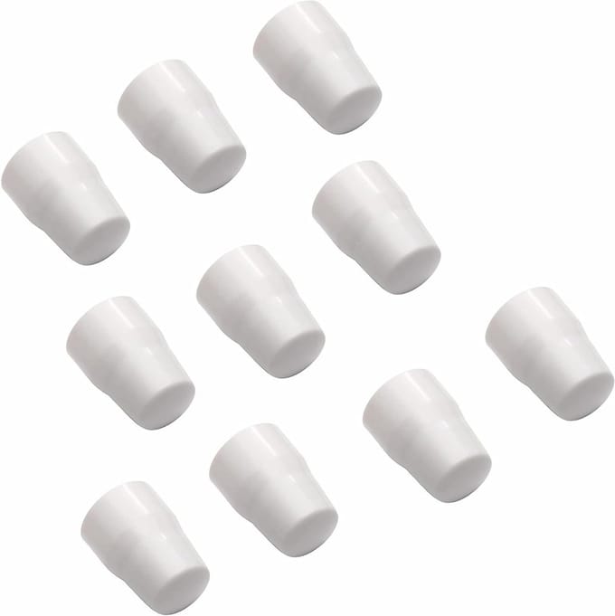 Radiator Klep Afdekking - Universele Dop - Klep Bescherming - Drukbevestiging - 36 mm Lengte - Wit