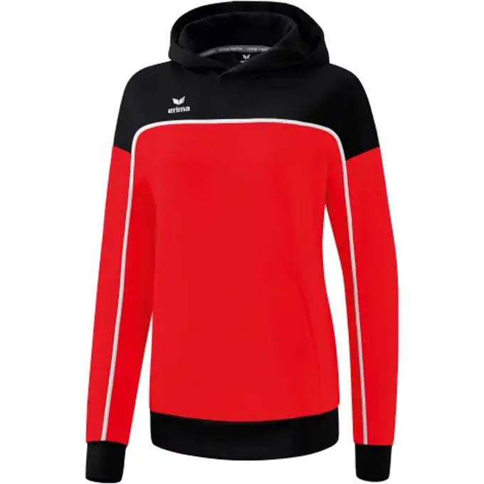 Erima Change Sweatshirt Met Capuchon Dames - Wit / Zwart / Rood | Maat: 40