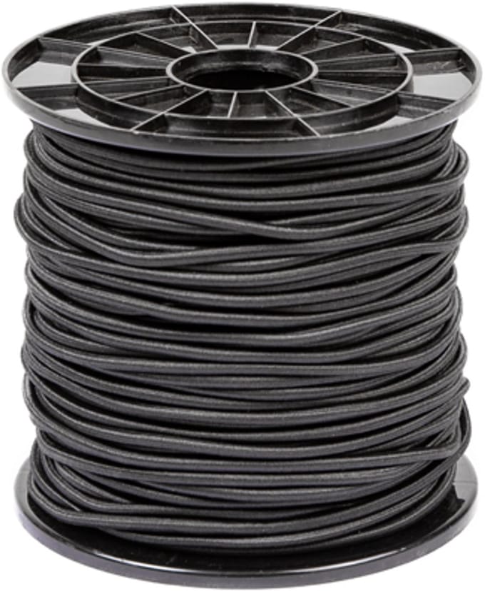 Rubbermagazijn - Elastisch koord - Zwart - 4mm - Lengte: 100 meter - Elastiek op rol - Zeer elastisch & slijtvast