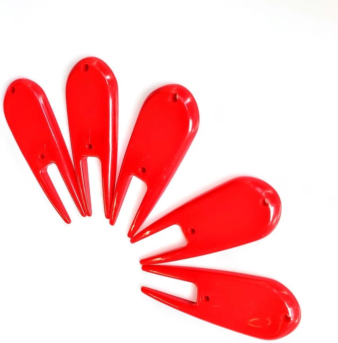 Jobber Sports Pitchfork Plastic - 5 Stuks Golf Green Repair