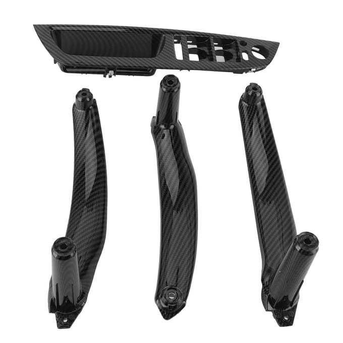 Interieur Deurklink Sierlijst Decoratieve Cover in Koolstofvezel Stijl Geschikt voor X5 X6 E70 E71 2007?2013 black