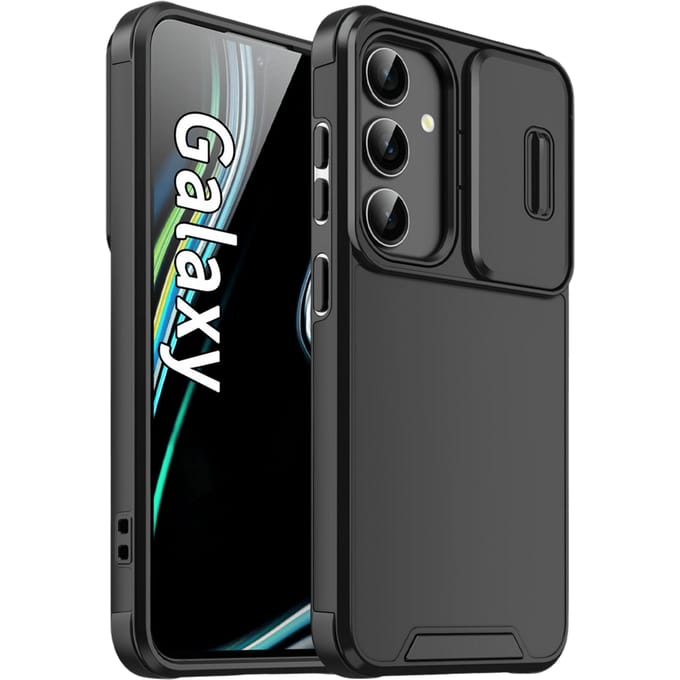 CaseBody Samsung Galaxy A17 Shield Case met Camera-schuif Zwart