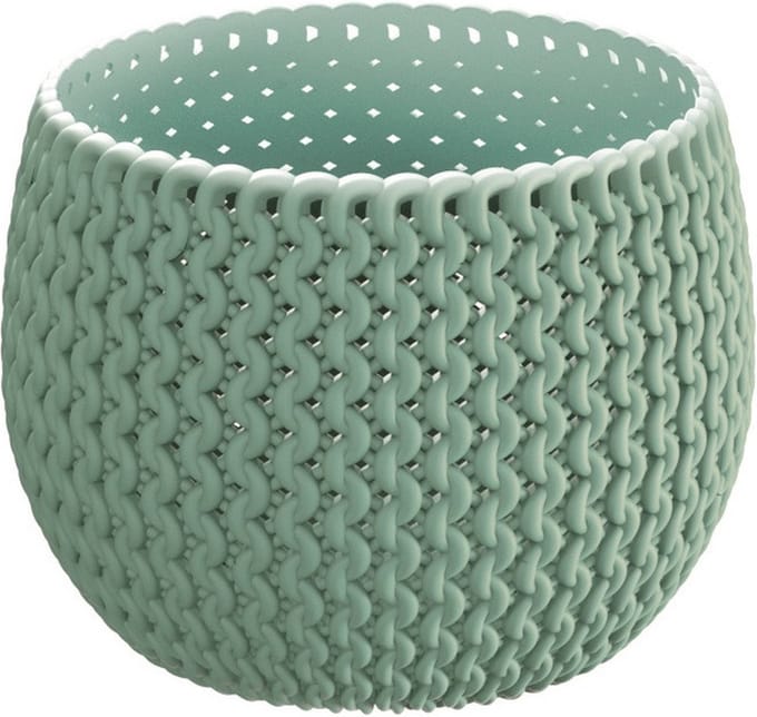 Prosperplast Bloempot Splofy - mintgroen - 1400 ml - D18 cm - Tuin - Buiten - Binnen - kunststof