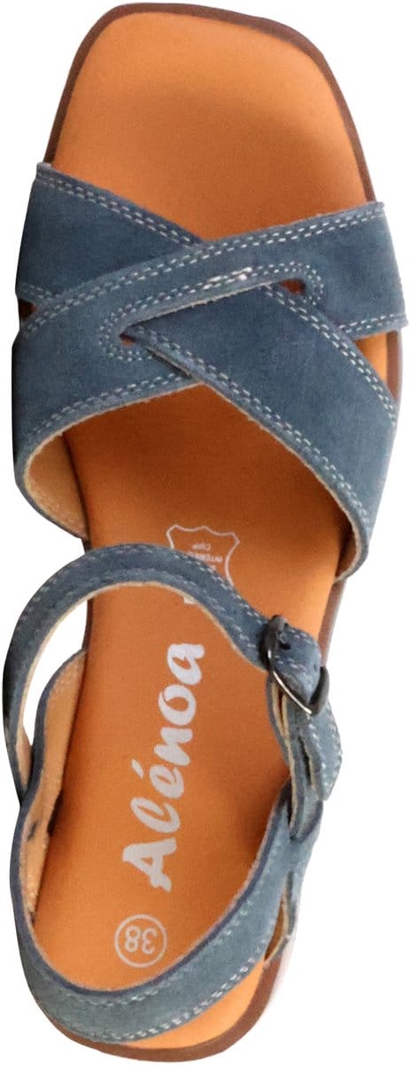 Alénoa leren sandalen met hak