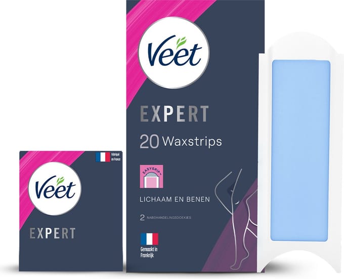 Veet Expert Ontharingsstrips - Lichaam & benen - Normale huid - 20 stuks