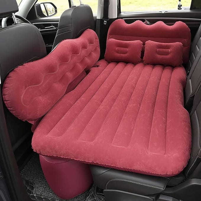 Auto Luchtbed - Opblaasbaar Matras - Comfortabel Slapen - Perfecte Pasvorm - 100 g - Grijs