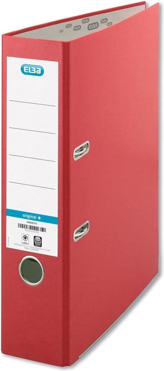 Ordner Elba Smart Pro+ A4 80mm PP rood - 10 stuks