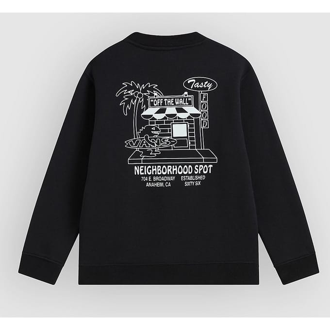 Vans Food Spot Crew Kids Sweater zwart