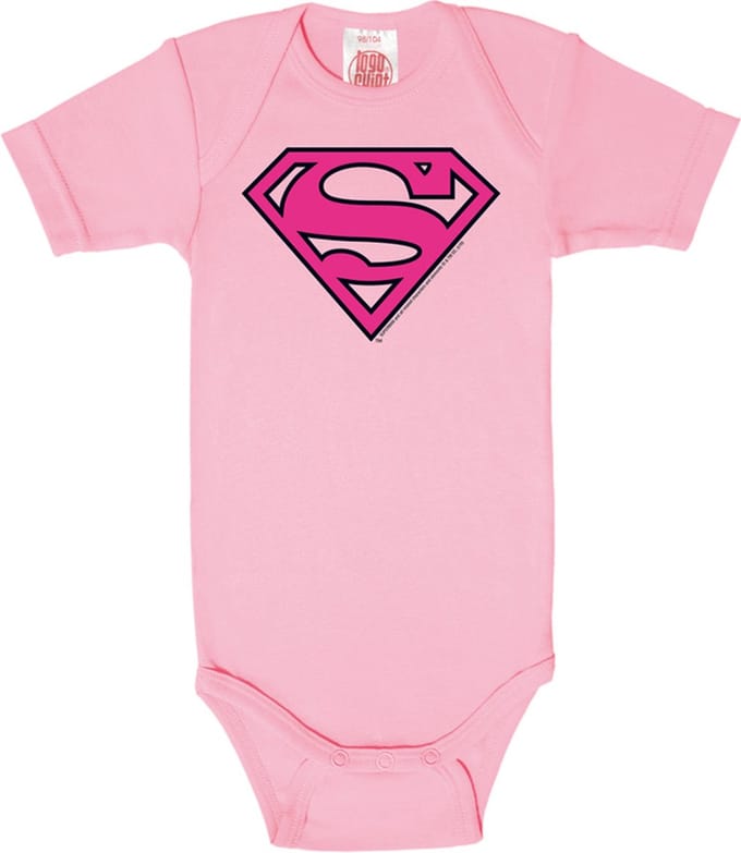Logoshirt Baby Body DC - Superman Logo (Pink)