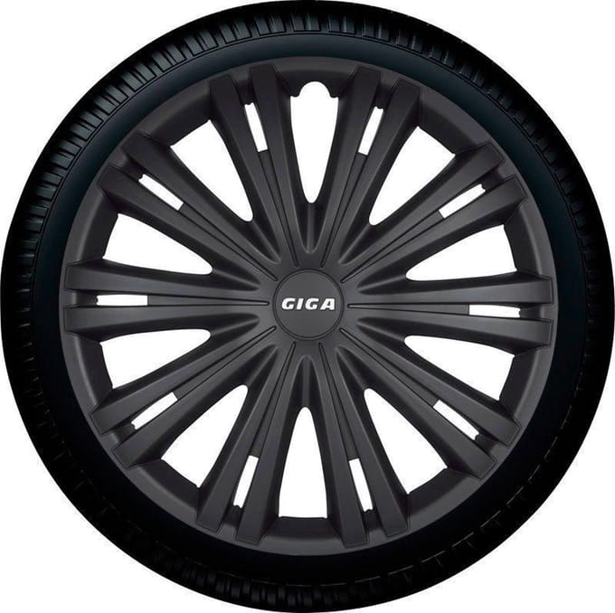 Autostyle Wieldoppen Giga 15 Inch Abs Matzwart Set Van 4