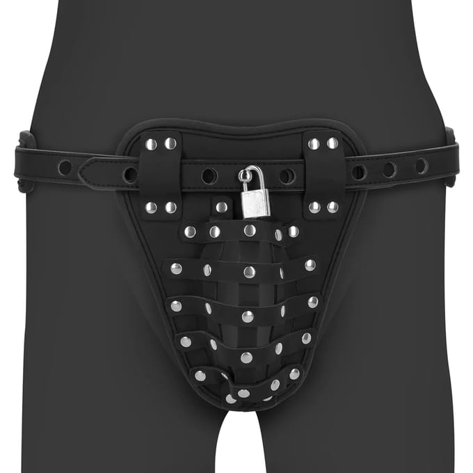 Leren Kuisheids Jock – Luxe en Veilig BDSM Accessoire