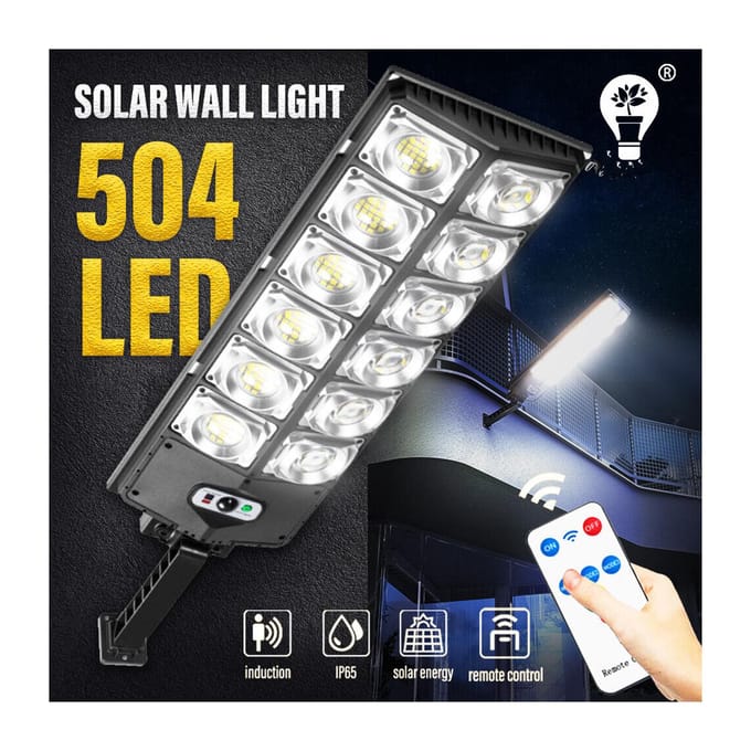 Zonne-straatlamp halogeen met bewegings- en schemersensor, 1000 W