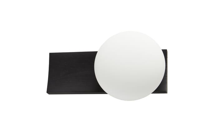 Woud Dauw tafel/wandlamp - zwart gekleurd essen