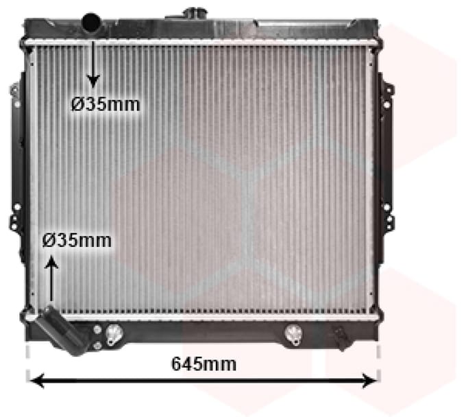 Van Wezel - RADIATOR VOOR MITSUBISHI PAJERO 1983-1991 MB188433