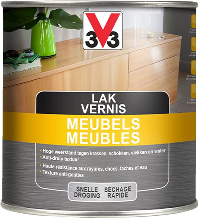 V33 Meubelvernis - Midden eik - 1 l - Mat - 12 m²/l