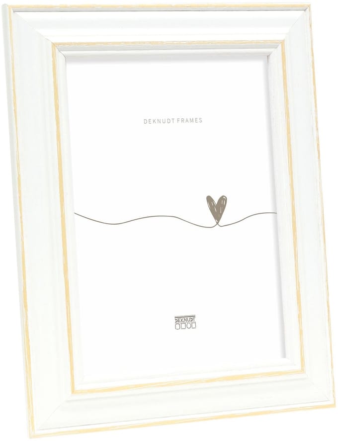 Deknudt Frames fotolijst S221H1 - wit met naturel accent - 20x28 cm