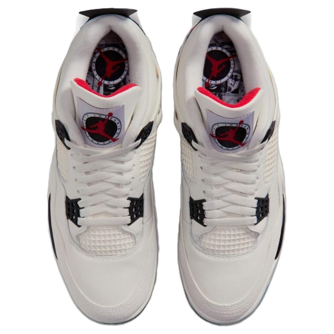 Air Jordan 4 Retro Flight Club Heren Sneakers Wit Zeil Zwart IM4002-100 40 white