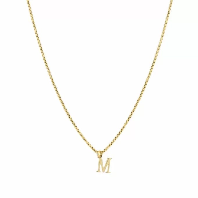Bijoutheek Collier Letter M Goud