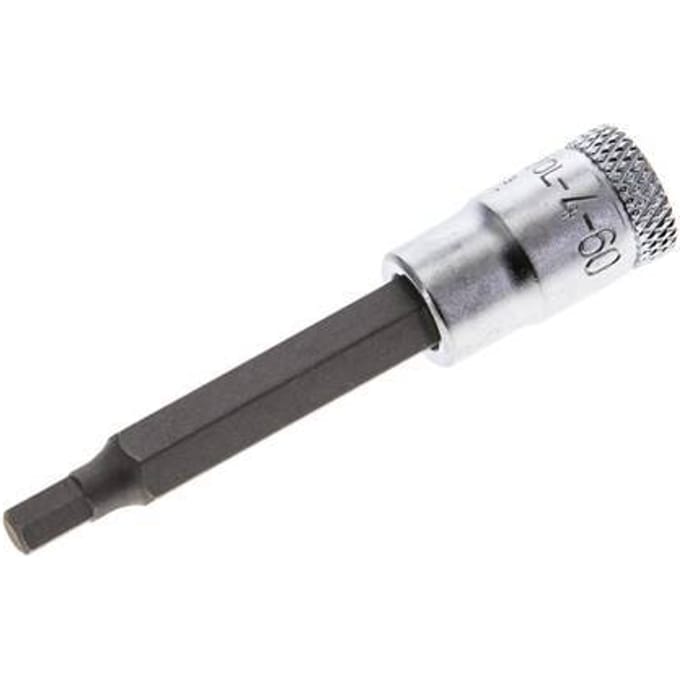 1/4" Gedore 60mm Dopsleutel- Schroevendraaier voor 4mm Binnenzeskant-Schroeven