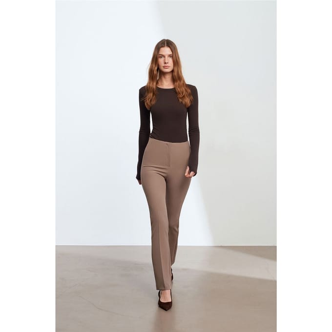 Vrouwen Recht Gesneden Crepe Broek