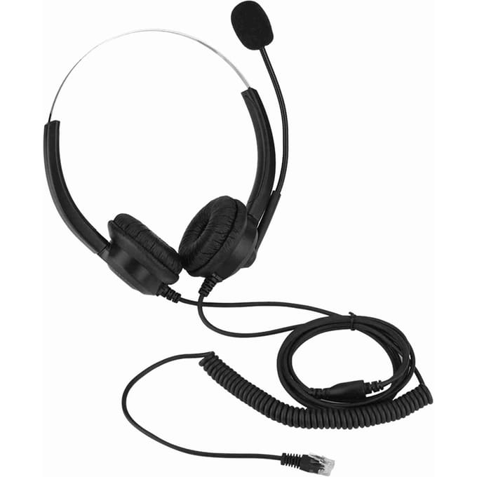 Verliesvrije Geluid Callcenter Koptelefoon 330 graden Draaibare Oorkappen Callcenter Headset ? Kristallen Plug(PU
