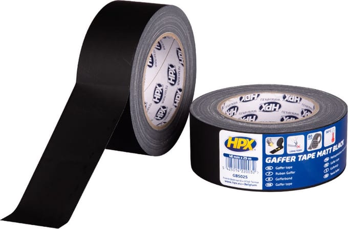 Gaffer tape - matzwart 48mm x25 m