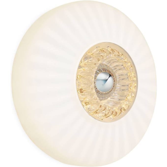 DESIGN BY US Wandlamp New Wave Optic, opaalwit, Eyeball, stekker
