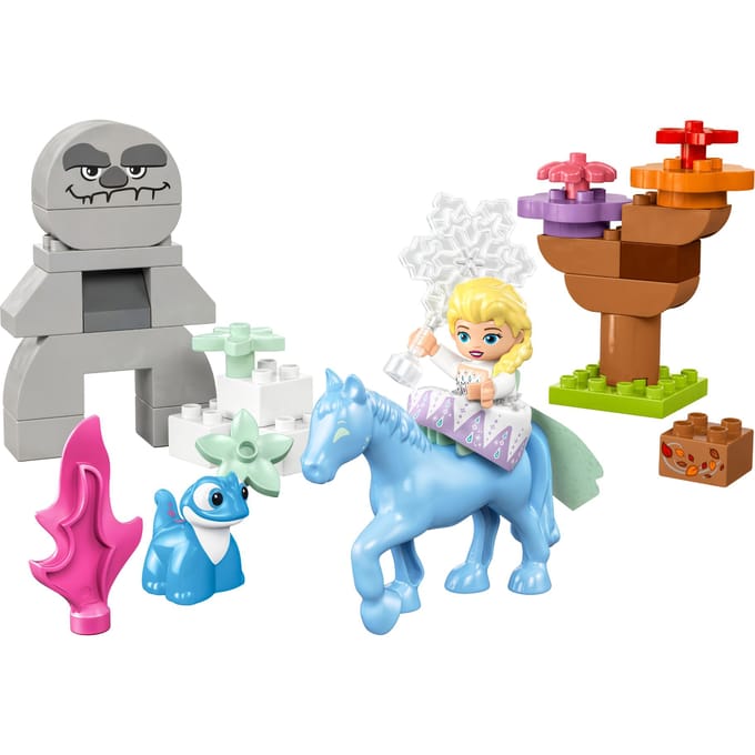 LEGO 10418 DUPLO Disney Elsa en Bruni in het Betoverde Bos Frozen 2 Set met Poppetjes