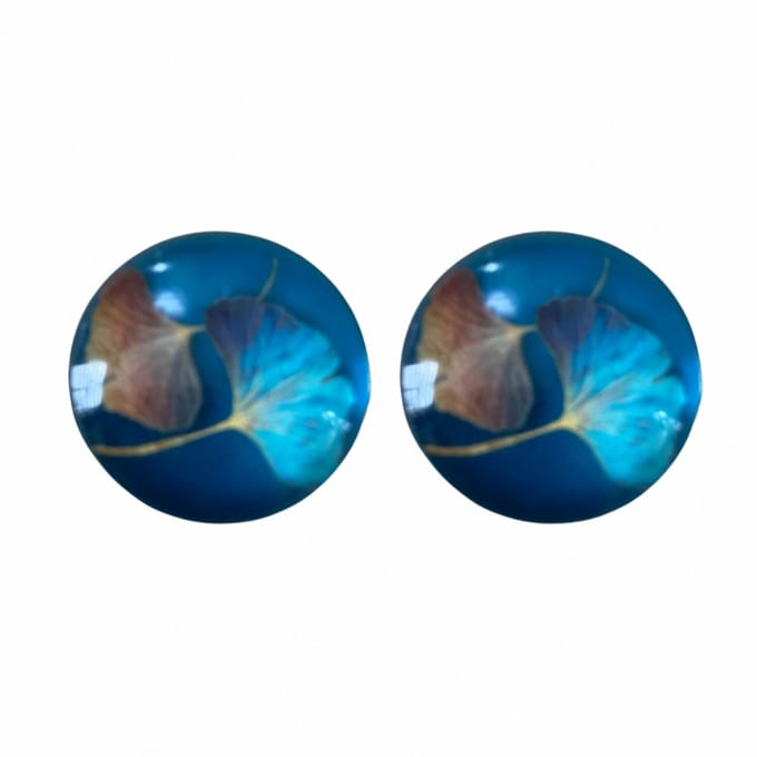 Clip Oorbellen- Solange-2 cm blauw