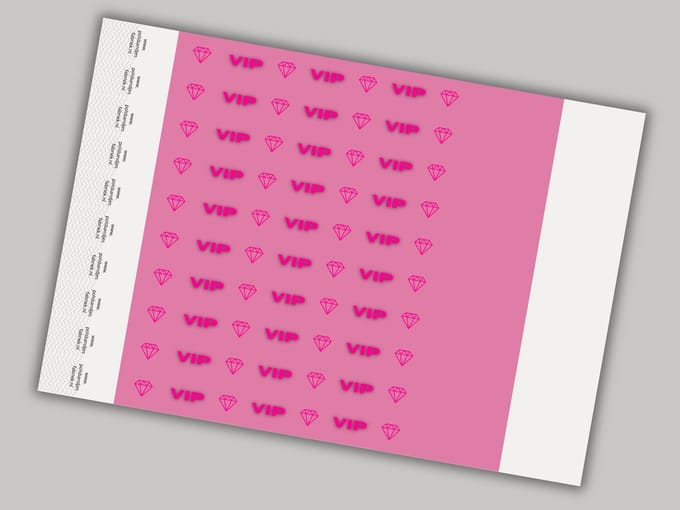 Tyvek Polsbandjes | VIP Roze | 50 Stuks