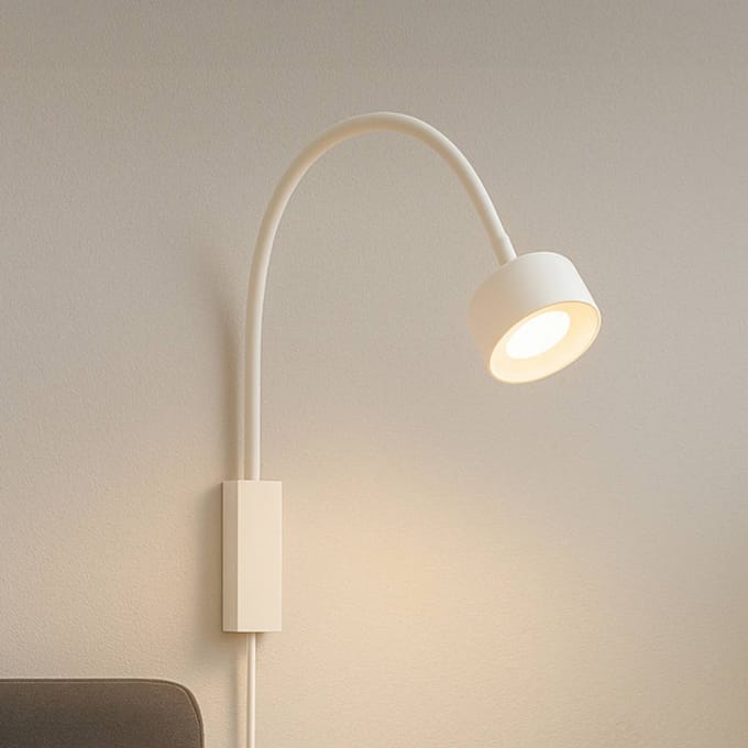 FHL Easy! - Wandlamp Magnetic - leeslamp/nachtlamp - Flexibele arm - IP54 - Instelbaar witte lichtkleur - Dimbaar - USB oplaadbaar - Wit