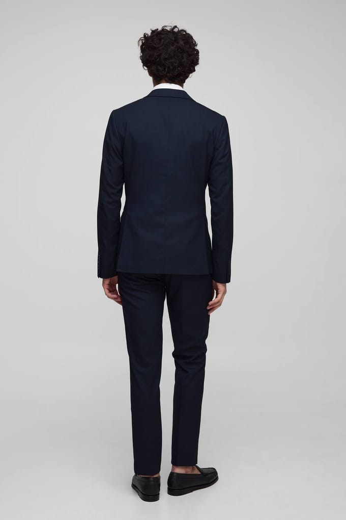 Slim Single Breasted Suit Jacket | Navy | Size 50